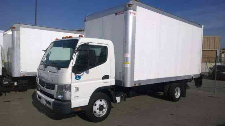 Mitsubishi Canter/Fuso Fe160 box truck 16ft with liftgate -2 nice clean units -16, 000# GVWR (2012)