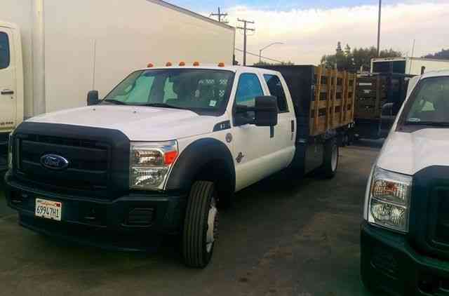 &2013 Ford F550 Stakebed Crew Cab Trucks Diesel 18000# GVWR with Liftgate (2014)