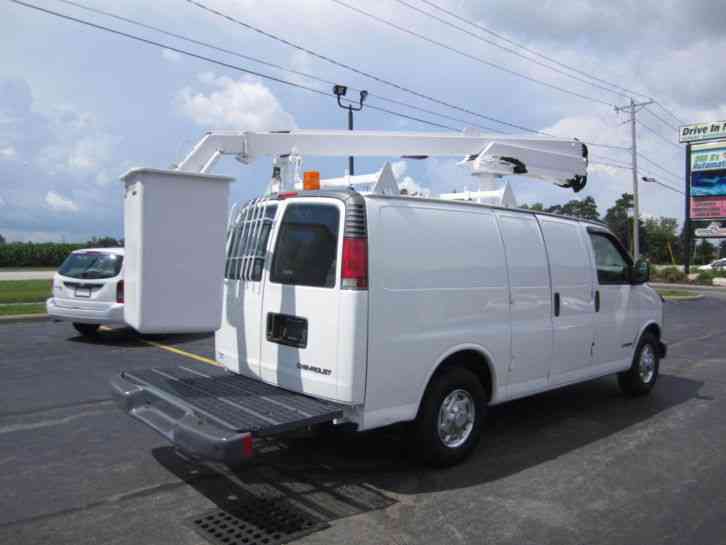 cargo van with bucket lift for sale