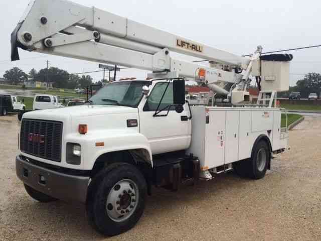 GMC C7500 BUCKET TRUCK WITH MATERIAL HANDLER (1999)