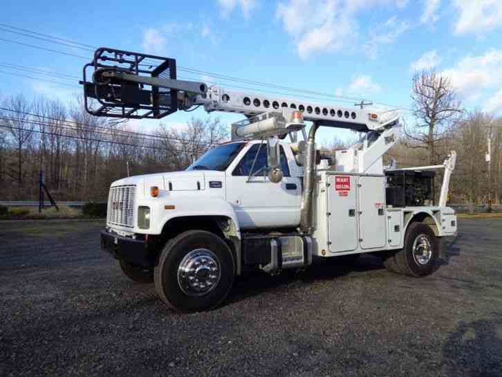 GMC C7500 CABLE PLACING BUCKET BOOM TRUCK (2000)