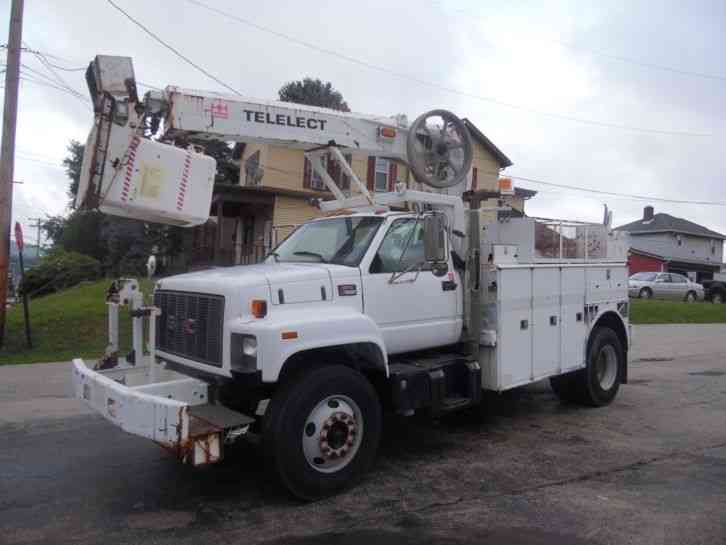 GMC C-7500 CABLE PLACER BUCKET SERVICE BOOM TRUCK (2002)