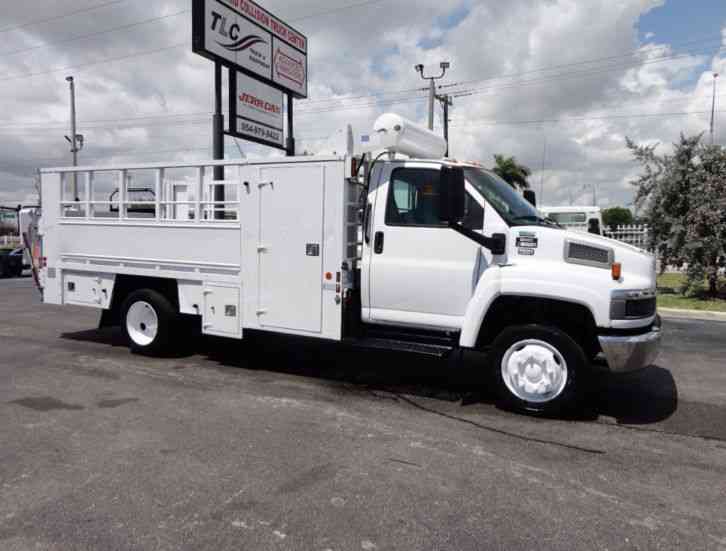 GMC C5500 . TIRE TRUCK. 15FT ALUMINUM STAKE BED & LIFTGATE (2007)