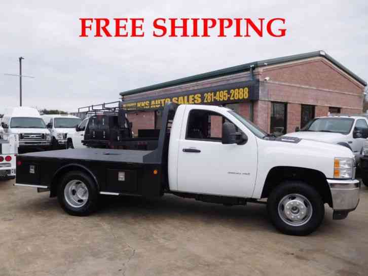 CHEVROLET SILVERADO 3500 HD FLATBED TRUCK DURAMAX 6. 6L TURBO DIESEL (2011)