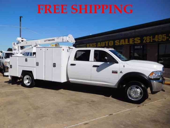 RAM 5500 4WD UTILITY TRUCK WITH 6K LB LIFTMOORE CRANE (2012)