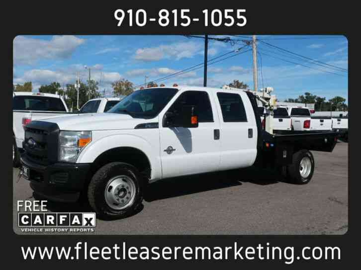 Ford Super Duty F-350 4WD DRW Flatbed Diesel with Crane 9 Ft Flatbed 4WD DRW Crew Cab Powerstroke Diesel (2013)