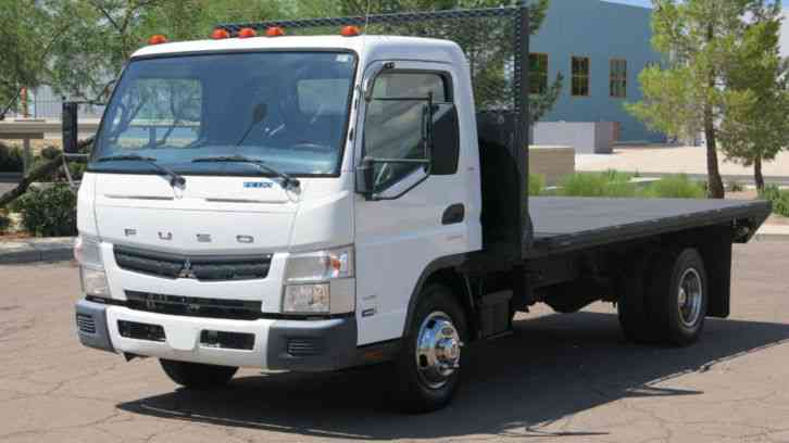 Mitsubishi FE130 MITSHUBISHI FUSO CANTER DUONIC 14FT DRAKE FLATBED (2015)