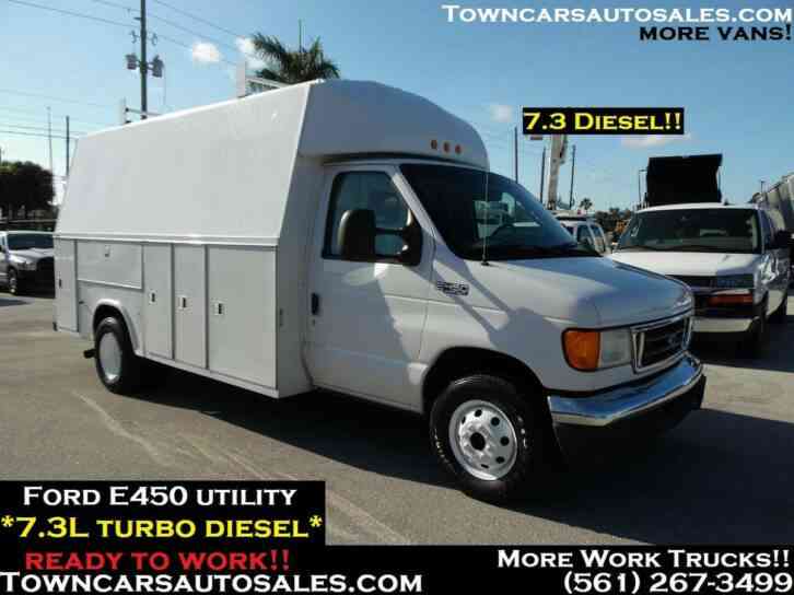 Ford E450 Cutaway KUV Enclosed Cargo Van 7. 3L DIESEL Service Utility Truck (2003)