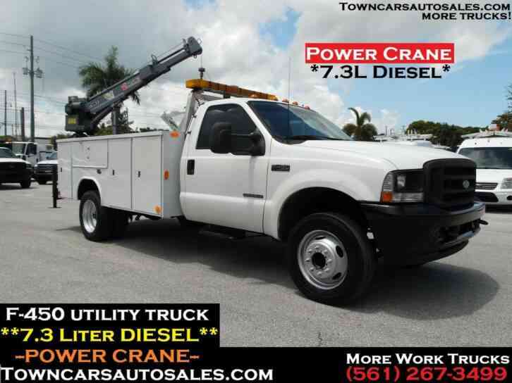 Ford F450 UTILITY CRANE TRUCK 7. 3L Diesel (2003)