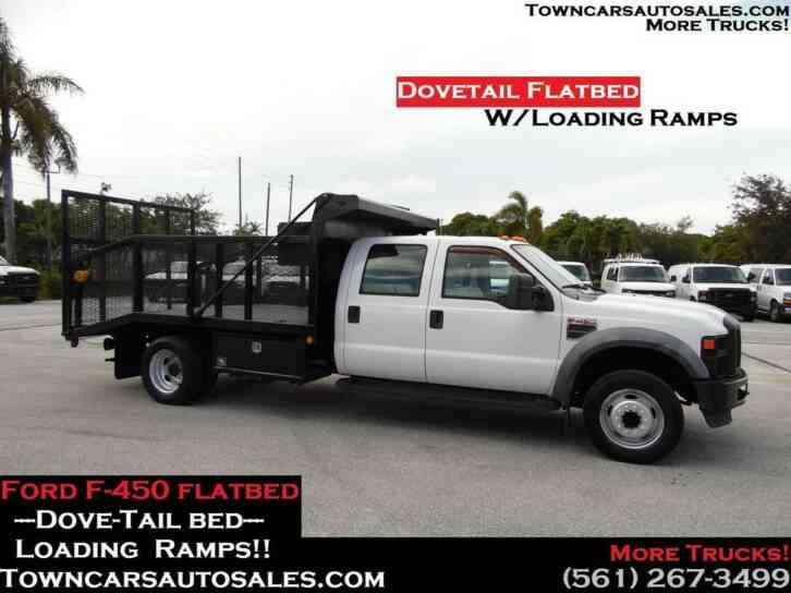 Ford F450 Crew Cab Dovetail Flatbed Truck (2008)