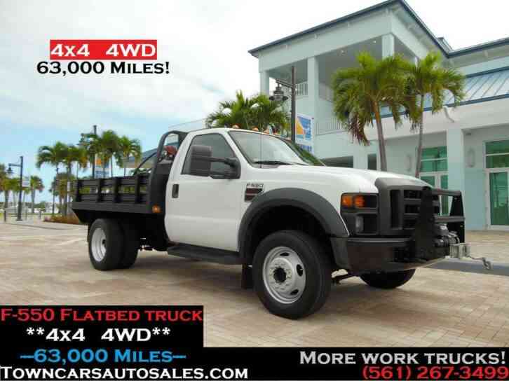 Ford F550 Flatbed Truck 4x4 63K Miles 4WD (2008)