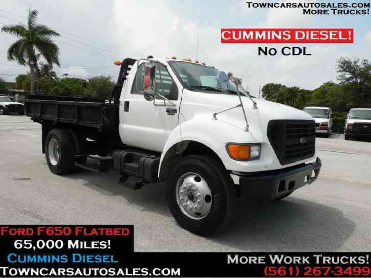 Ford F650 12' Footer Flatbed Truck (2001)