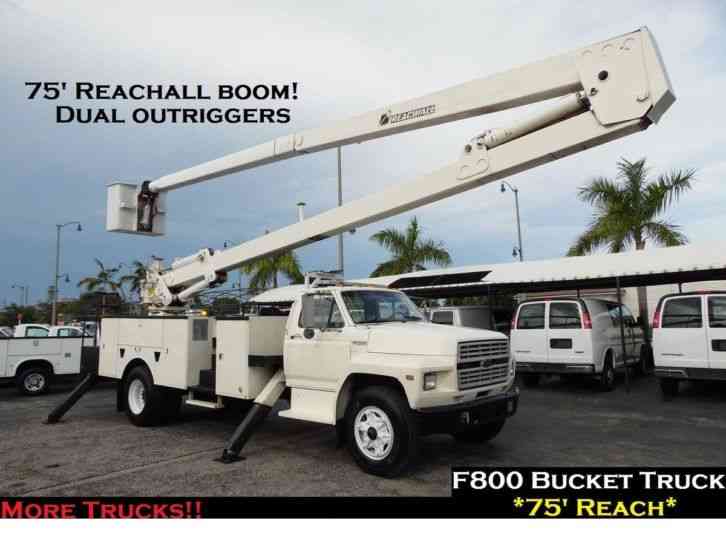 Ford F800 BUCKET TRUCK 75' REACHALL Bucket Truck (1989)