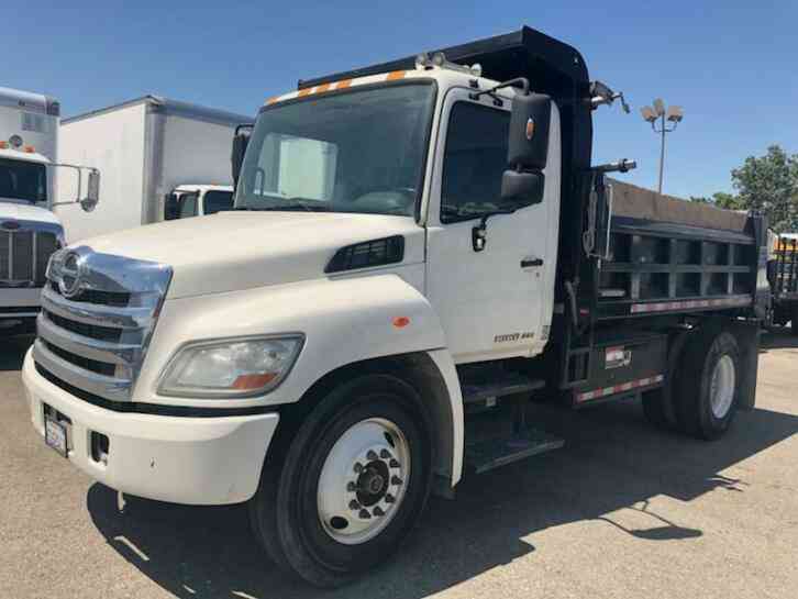 Hino 338 12ft dump truck 33, 000# GVWR tarp, hitch, toolbox, for DEMO paver (2013)