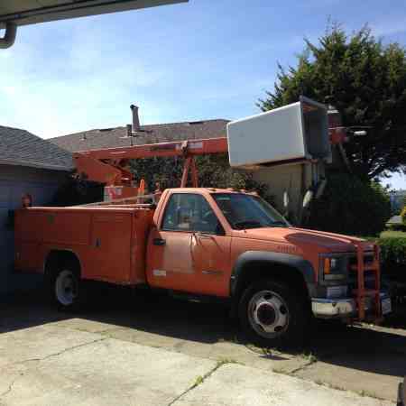 GMC SIERRA 3500HD SERVICE BUCKET VERSALIFT BOOM TRUCK (1994)