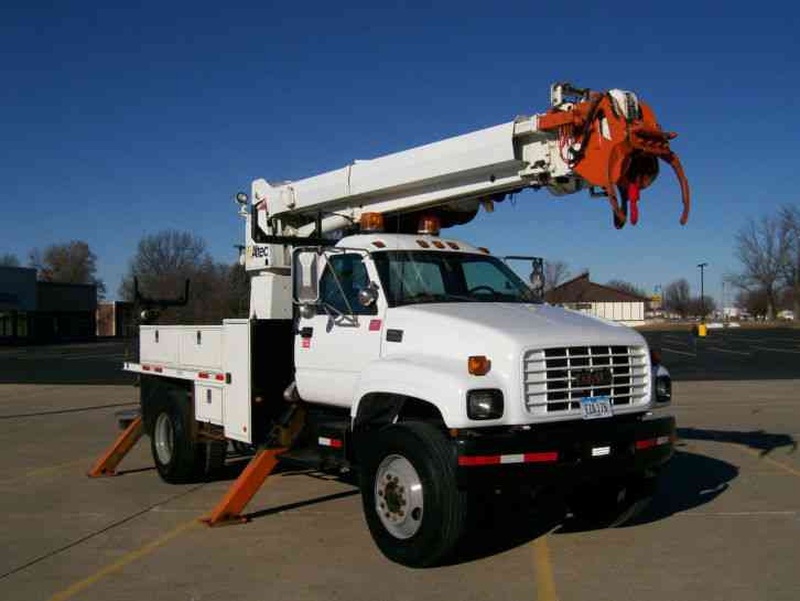 GMC C7500 ALTEC DIGGER DERRICK AUGER CRANE BOOM TRUCK (1998)