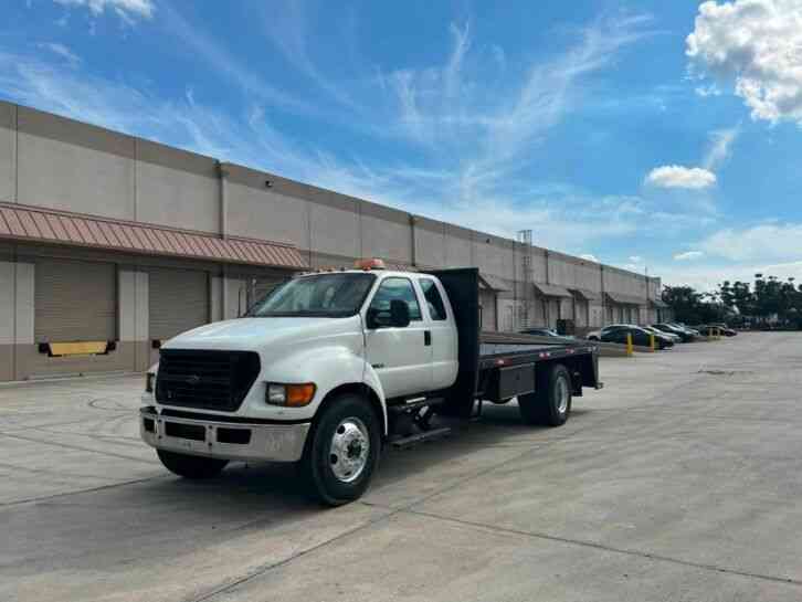 Ford F-650 Extended Cab Flatbed 16` 7. 3L Diesel Pintle Hitch 26000 LB GVWR (2000)