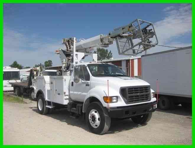 FORD F750 3126 CAT WITH ALTEC AP45 CABLE PLACER (2000)