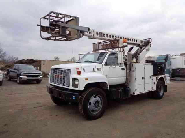 GMC 7500 CABLE PLACING BUCKET BOOM TRUCK CAT DIESEL (2000)