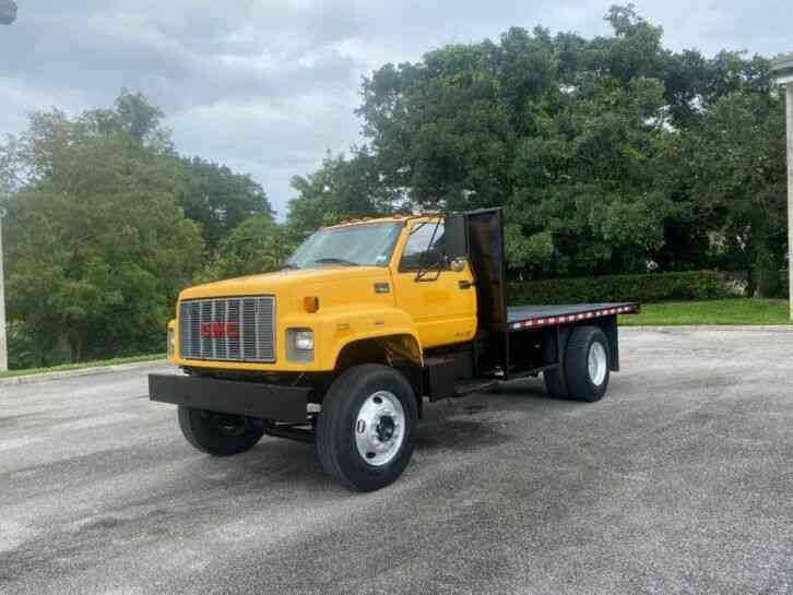 GMC C7500 14` Flatbed With Pintle Hitch 29, 000 LB GVWR 7. 2L CAT DIESEL (2001)