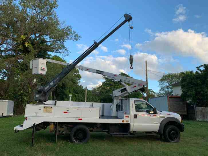 FORD F450 F550, REMANUFACTURED DIESEL ENGINE, COMBO BUCKET&CRANE TRUCK (2005)