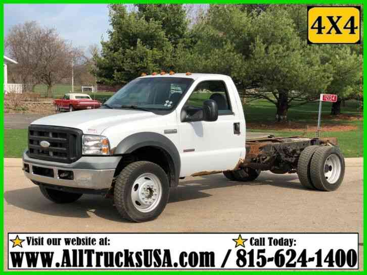 Ford F550 4X4 6. 0 POWERSTROKE DIESEL CAB & CHASSIS TRUCK Used Regular Cab (2005)