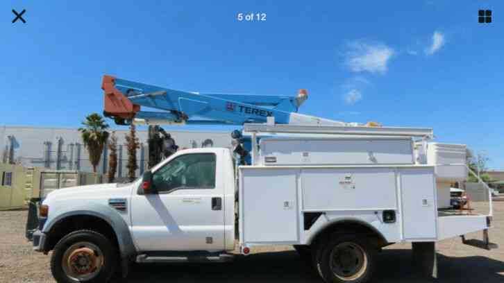 Ford 4WD F550 38 ft Terex Boom truck with winch Needs Engine repaireable (2008)