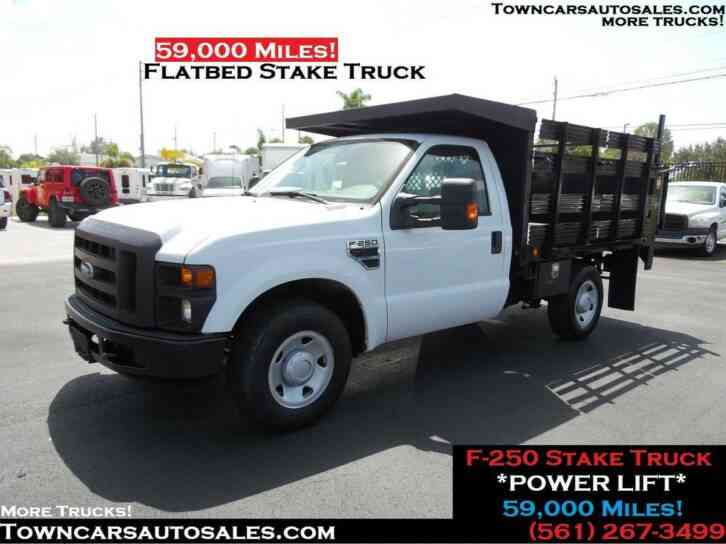 Ford F250 Stake Flatbed Truck W/Liftgate (2009)