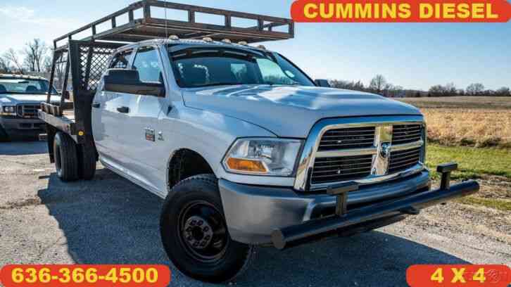 Dodge 3500 st Used 4wd flatbed crew cab 6. 7 cummins diesel work concrete (2011)
