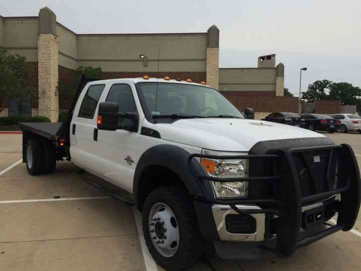 Ford F-550 2011 CREW CAB DIESEL DRW 4X4 FLAT BED 67K MI (2011)