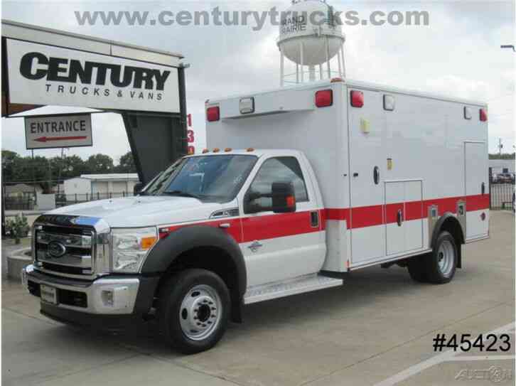 Ford F450 Diesel Regular Cab 2WD Wheeled Coach Ambulance Service Body Truck (2012)