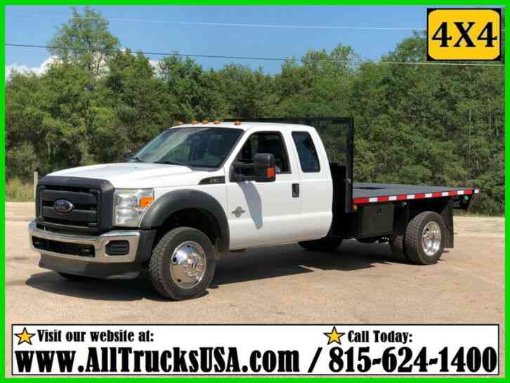 Ford F550 4X4 6. 7 POWERSTROKE DIESEL 11' FLATBED TRUCK Used Extended Cab (2012)