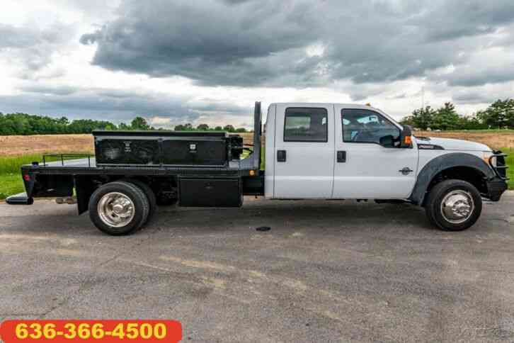 Ford F550 Used 4wd flatbed crew cab 6. 7 powerstroke diesel utility pickup (2012)