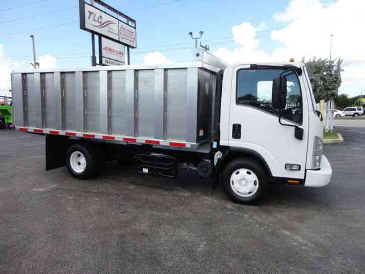 Isuzu NPR 14FT ALUM TRASH DUMP TRUCK. . . NEW AD FAB DUMP BODY. (2012)