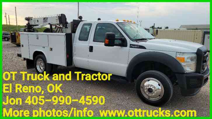 Ford F-450 4wd 3200lb Crane Extended Cab 9ft Service Utility Bed 6. 8L Gas (2013)