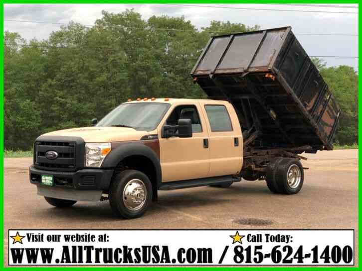 Ford F450 6. 8 V10 GAS 9' 6'' DUMP BED TRUCK Used Crew Cab Dually (2013)