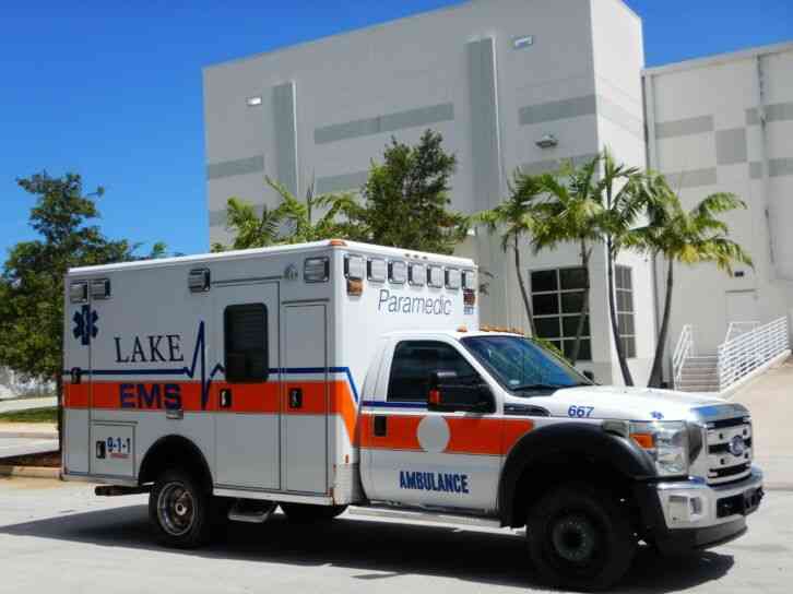 Ford F450 Wheeled Coach Ambulance 6. 7L Diesel FL Truck 1 Owner 2WD (2013)