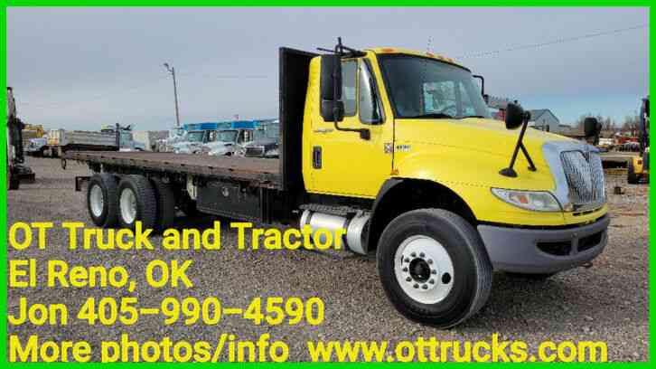 International 4400 Tandem Flatbed Moffett Delivery Truck new injectors (2013)