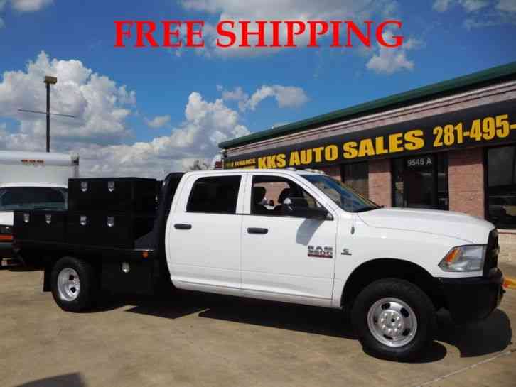 RAM 3500 HEAVY DUTY FLATBED TRUCK WITH UTILITY BOX 6. 7 (2013)