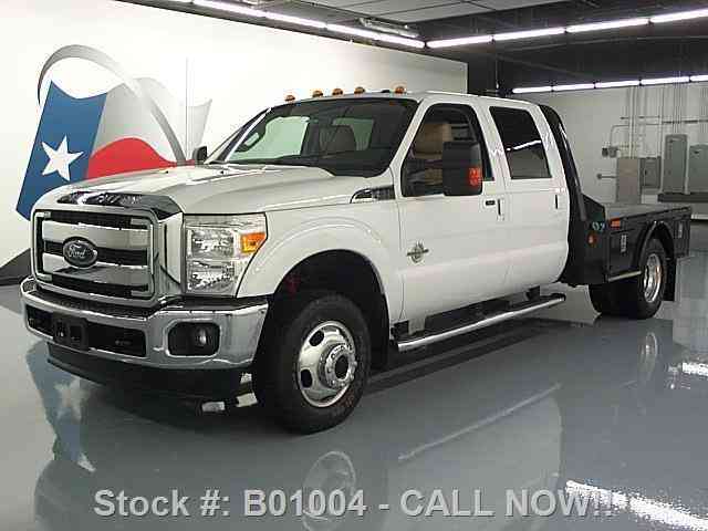 Ford F-350 LARIAT CREW 4X4 DIESEL DRW FLAT BED NAV (2014)