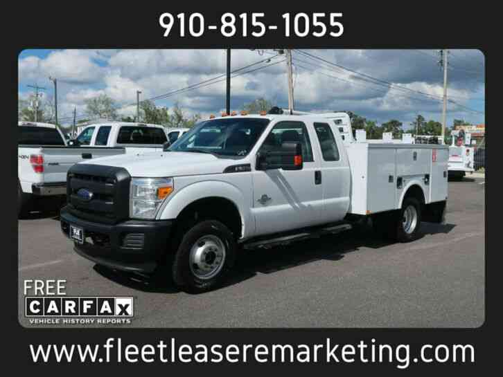 Ford Super Duty F-350 DRW 4WD Utility Body with Crane Utility Body 4WD Extended Cab Powerstroke Diesel (2014)