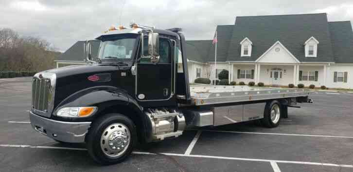 Peterbilt Miller Vulcan Chevron rollback flatbed aluminum 337 (2019)