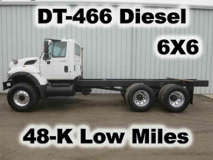 DT-466 DIESEL AUTOMATIC 6X6 ALL WHEEL DRIVE CAB CHASSIS TANDEM AXLE TRUCK (7400)