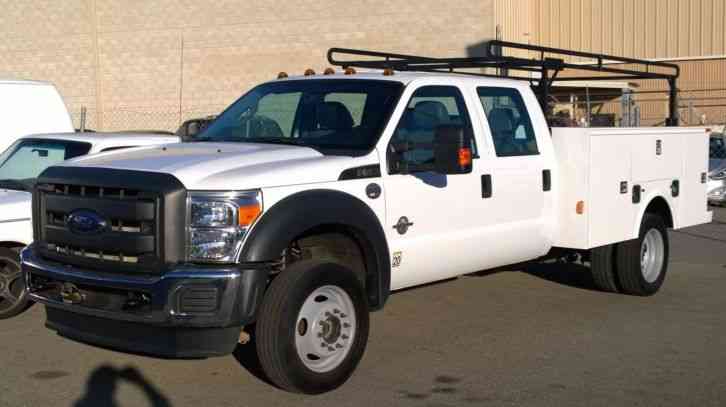 Ford F550 CREW CAB 4X4 UTLITY BED SERVICE TRUCK 4WD 6. 7L 300HP DIESEL LOADED 19, 500# gvwr (2012)