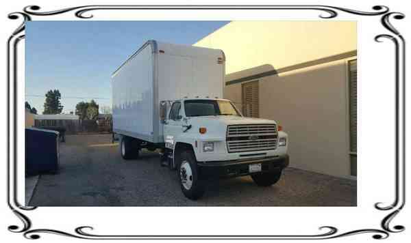 Ford F700 ( F650) Box truck high cube 23, 500# GVWR 22ft X 108  H Liftgate CARB compliant for life (1990)