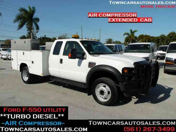 FORD F550 EXTENDED CAB Utility Truck W/Air Compressor (2008)