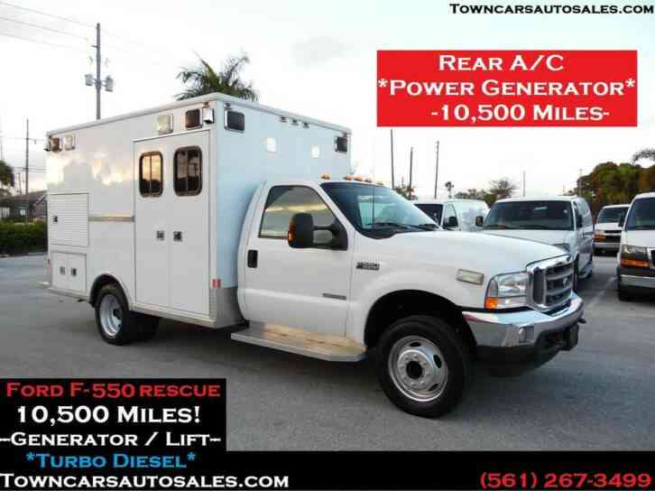 Ford F550 Ambulance Camper Van Rv Box Truck Office 03 Emergency Fire Trucks