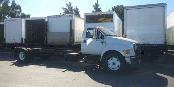 Ford F650 CAB CHASSIS SOLD OUT-MORE coming CALL white with 119000 Miles, for sal