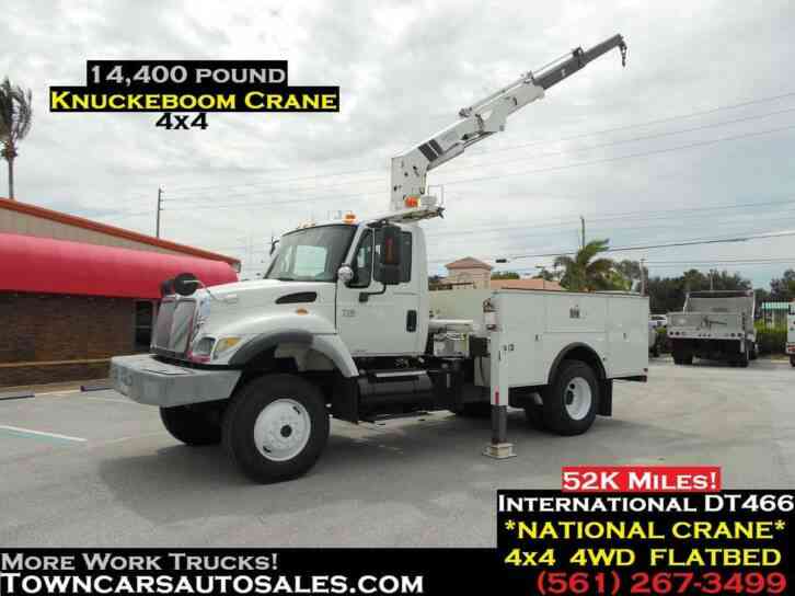 INTERNATIONAL 7300 4X4 KNUCKLEBOOM CRANE TRUCK (2004)