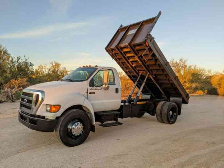 Ford F-650 15' Flatbed Dump Truck only 78k miles CAT (2004)